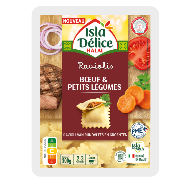 Raviolis au bœuf & petits légumes 300gr
