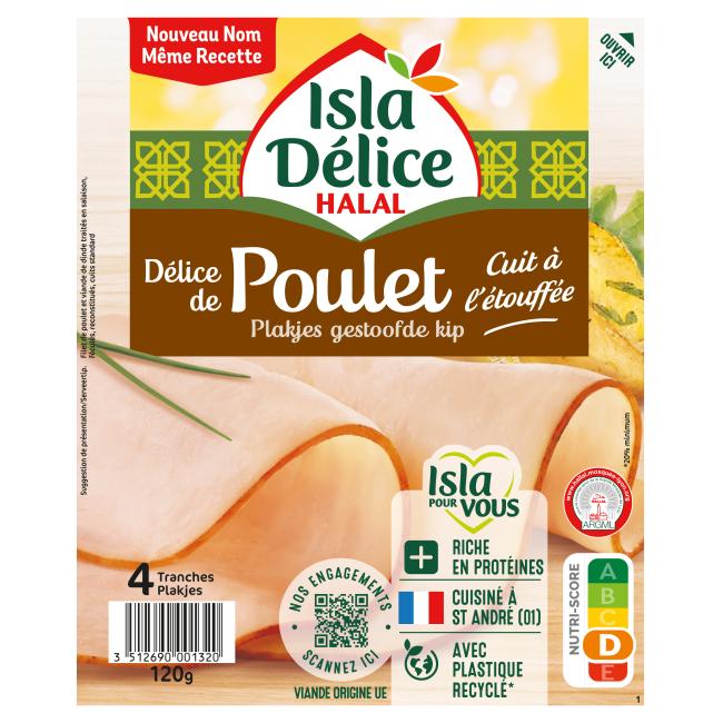 Délice de poulet cuit à l'étouffée 4 tranches