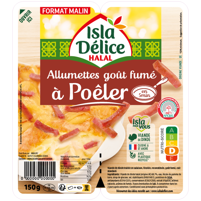 Allumettes de dinde goût fumé à poêler 2x75g