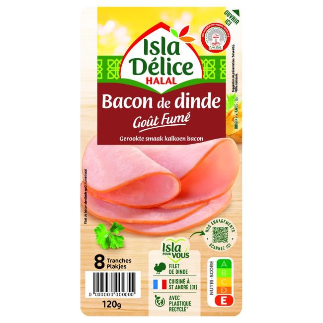 Bacon de dinde goût fumé à poêler 8 tranches