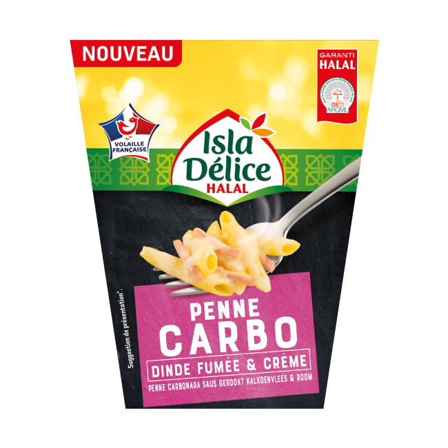 Box penne carbonara dinde fumée et crème 300g