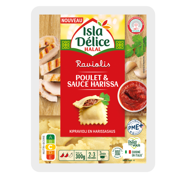 Raviolis au poulet & sauce harissa 300gr