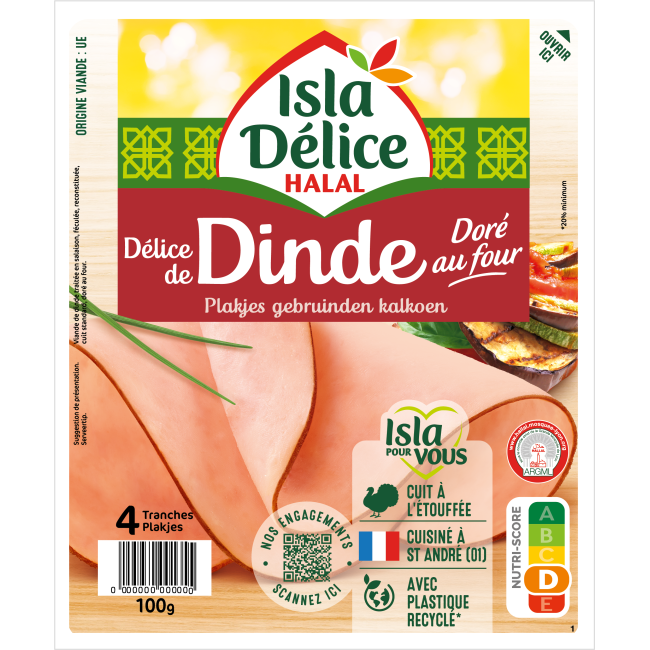 Délice de dinde doré au four 4 tranches