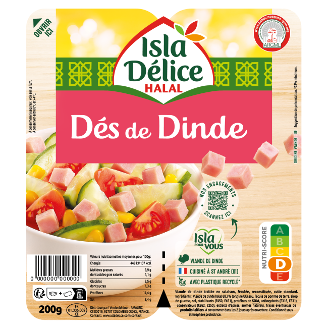 Dés de dinde 2x100g