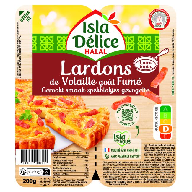 Lardons de Volaille goût fumé 2x100g