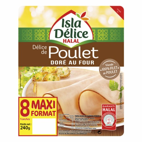 Délice de poulet doré au four 8 tranches