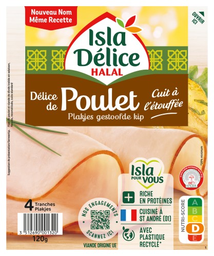 Délice de poulet cuit à l'étouffée 4 tranches