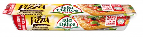 Pâte à pizza fine et rectangulaire