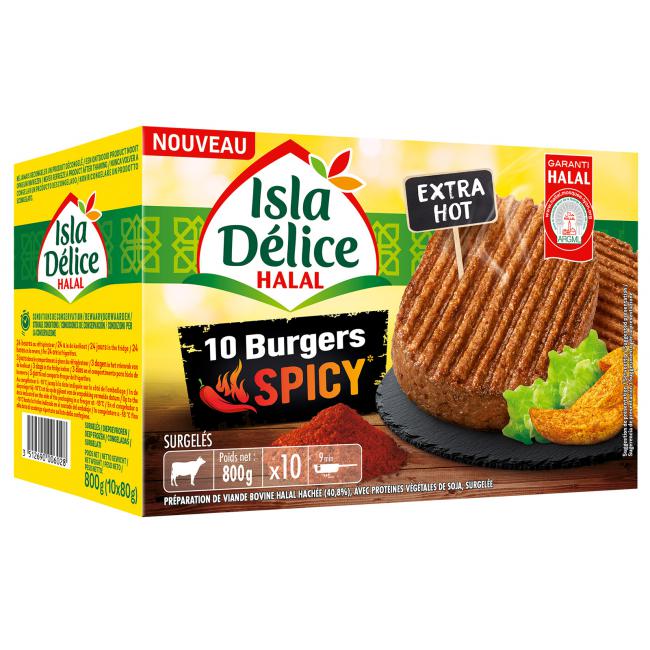 ISLA DELICE Extra tendre viande haché halal 10 pièces 800g pas