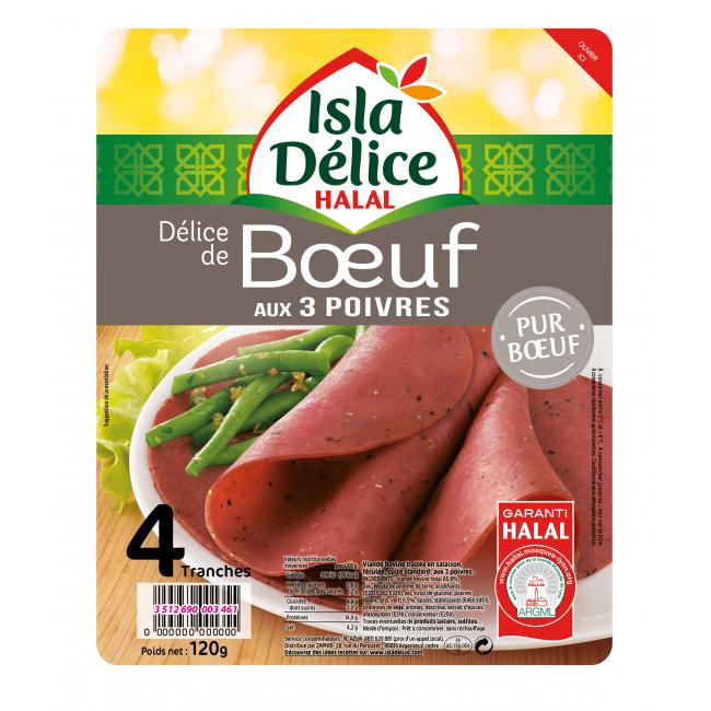 recette Délice de bœuf aux 3 poivres 4 tranches