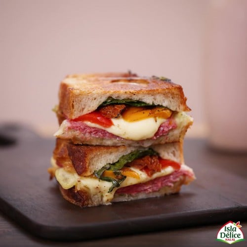 recette Grilled cheese au salami