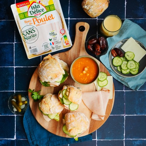 recette Mini pain express maison farci au blanc de poulet halal