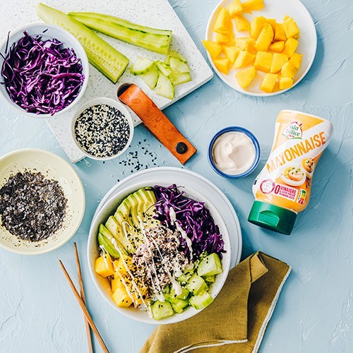 recette Poké Bowl au thon et à la mayonnaise